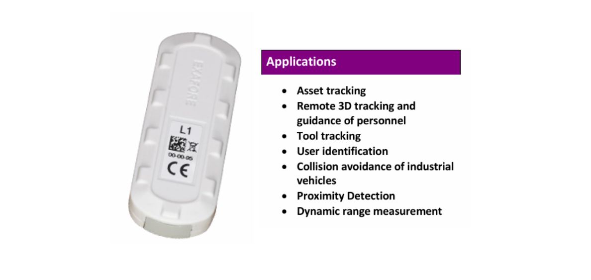 Exafore UWB positioning tag